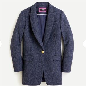 J.Crew Parke Blazer in Navy Wool Herringbone